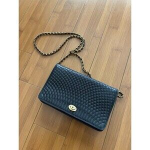Bally Black Quilted Leather Chain Shoulder Crossbody Bag